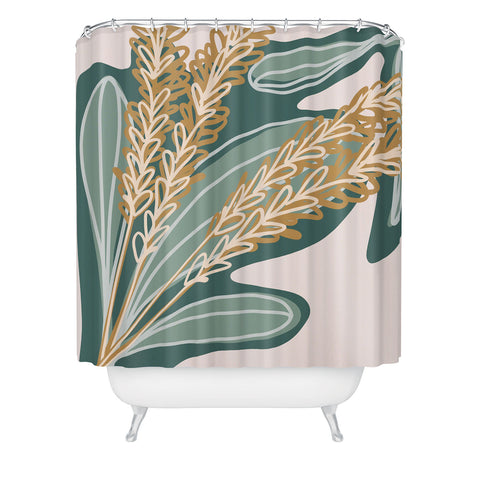 Alilscribble Leaves and things Shower Curtain