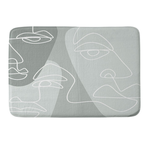 Alilscribble Single Line II Memory Foam Bath Mat