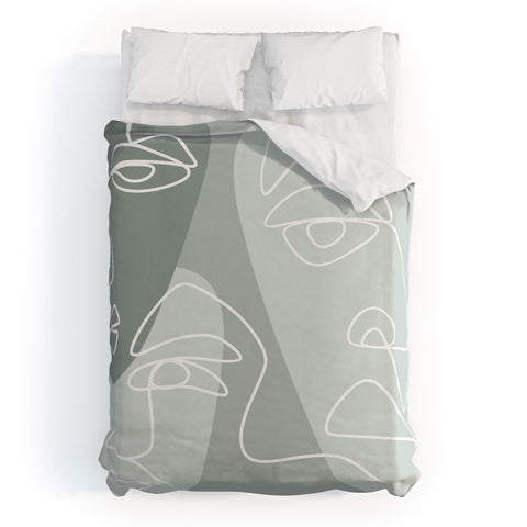 Alilscribble Single Line II Duvet Cover