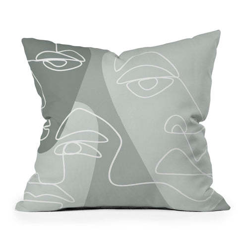 Alilscribble Single Line II Outdoor Throw Pillow