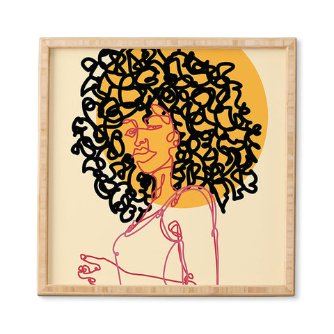 Alilscribble Sun Girl Framed Wall Art