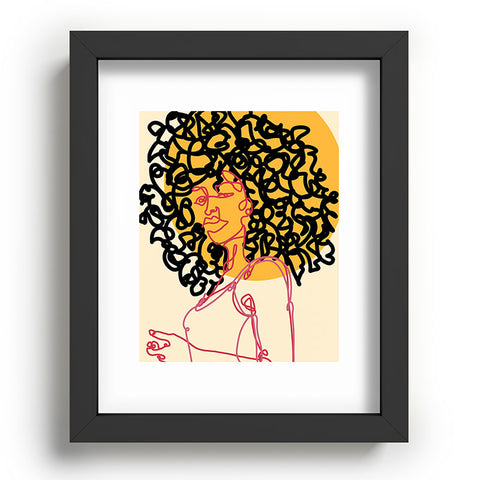 Alilscribble Sun Girl Recessed Framing Rectangle