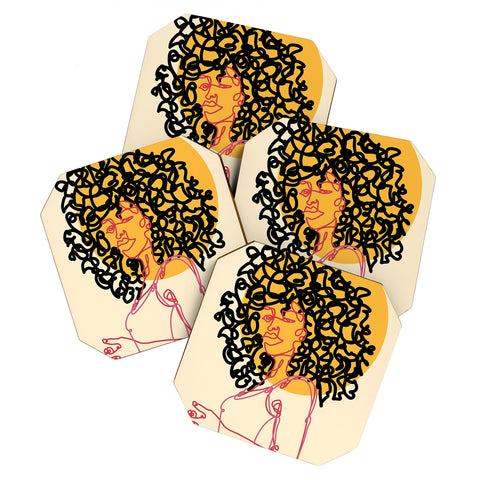 Alilscribble Sun Girl Coaster Set