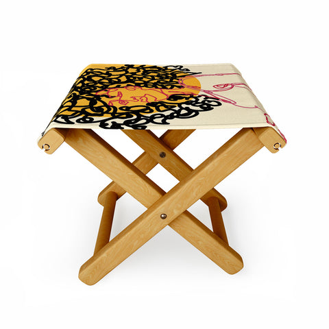 Alilscribble Sun Girl Folding Stool