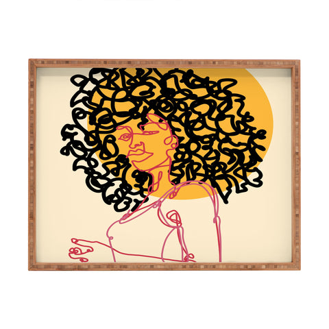 Alilscribble Sun Girl Rectangular Tray