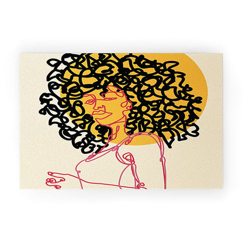 Alilscribble Sun Girl Welcome Mat