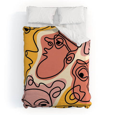 Alilscribble Why the long face Duvet Cover