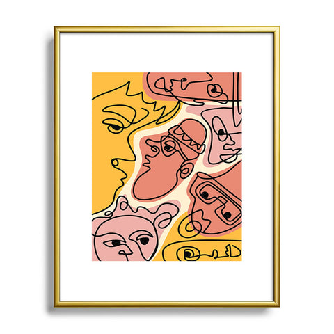 Alilscribble Why the long face Metal Framed Art Print
