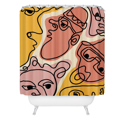Alilscribble Why the long face Shower Curtain