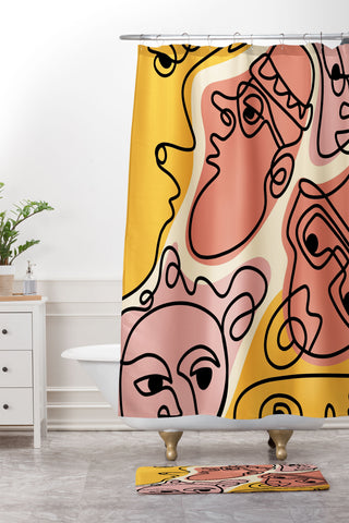 Alilscribble Why the long face Shower Curtain And Mat