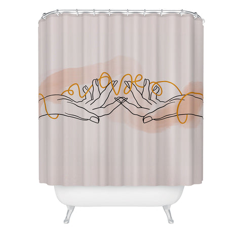 Alilscribble With Love Shower Curtain