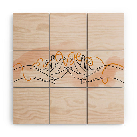 Alilscribble With Love Wood Wall Mural