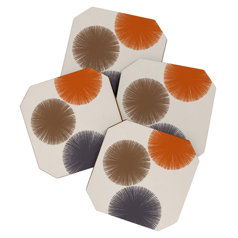 Alisa Galitsyna Abstract Circles III Coaster Set