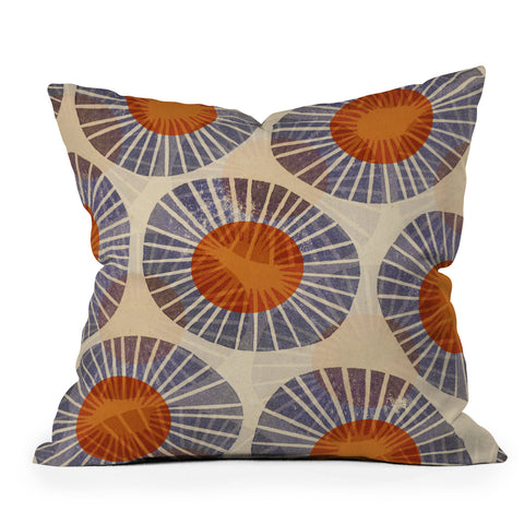 Alisa Galitsyna Abstract Linocut Pattern 2 Outdoor Throw Pillow