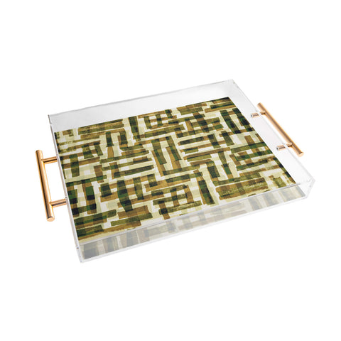 Alisa Galitsyna Abstract Linocut Pattern 6 Acrylic Tray