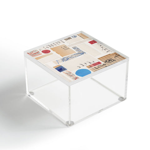 Alisa Galitsyna Abstract Mixed Media Collage 1 Acrylic Box