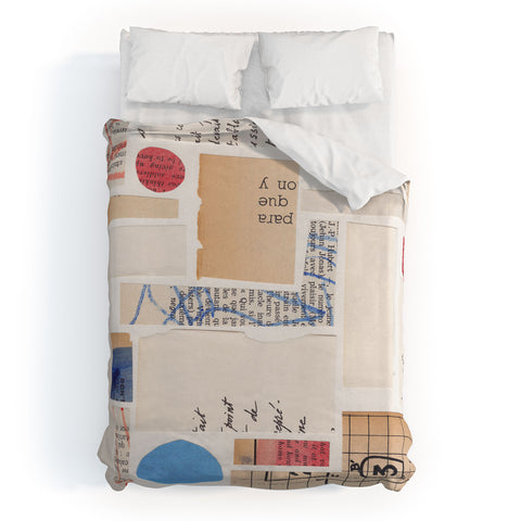 Alisa Galitsyna Abstract Mixed Media Collage 1 Duvet Cover