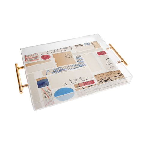 Alisa Galitsyna Abstract Mixed Media Collage 1 Acrylic Tray