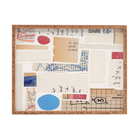 Alisa Galitsyna Abstract Mixed Media Collage 1 Rectangular Tray