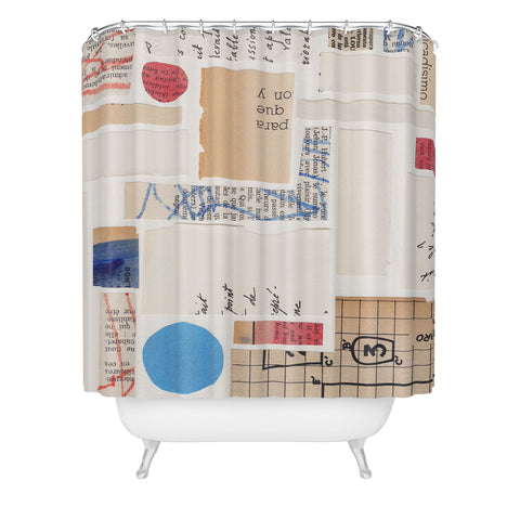 Alisa Galitsyna Abstract Mixed Media Collage 1 Shower Curtain