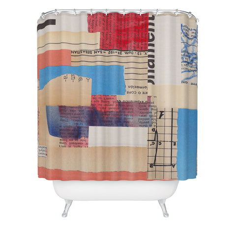 Alisa Galitsyna Abstract Mixed Media Collage 2 Shower Curtain