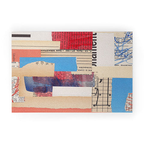 Alisa Galitsyna Abstract Mixed Media Collage 2 Welcome Mat