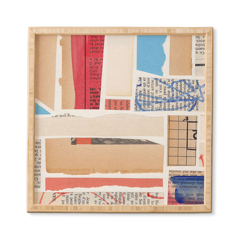 Alisa Galitsyna Abstract Mixed Media Collage 3 Framed Wall Art