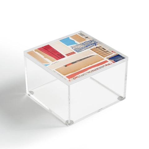 Alisa Galitsyna Abstract Mixed Media Collage 3 Acrylic Box