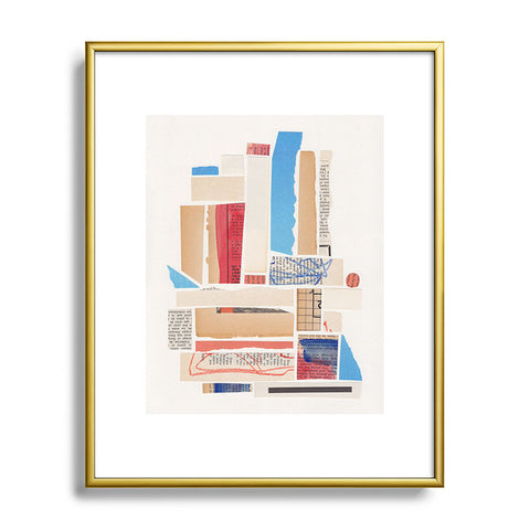 Alisa Galitsyna Abstract Mixed Media Collage 3 Metal Framed Art Print