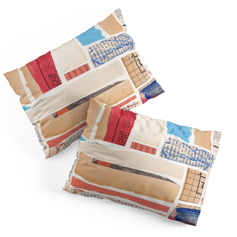 Alisa Galitsyna Abstract Mixed Media Collage 3 Pillow Shams