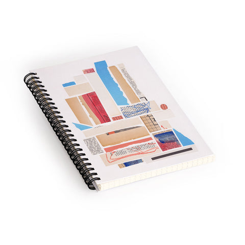 Alisa Galitsyna Abstract Mixed Media Collage 3 Spiral Notebook