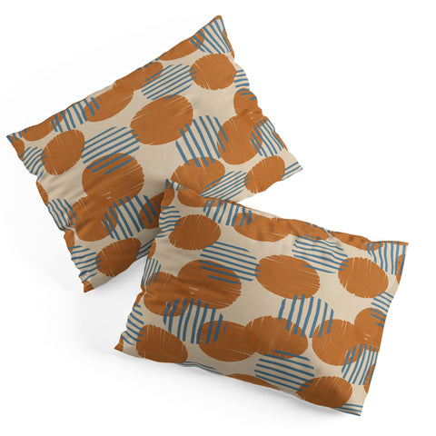 Alisa Galitsyna Abstract Pattern Orange Blue Pillow Shams