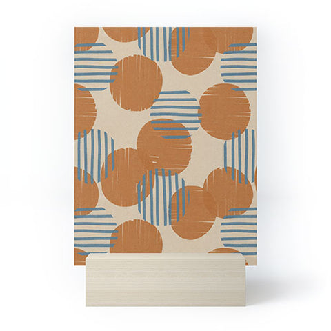 Alisa Galitsyna Abstract Pattern Orange Blue Mini Art Print