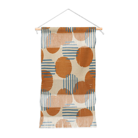 Alisa Galitsyna Abstract Pattern Orange Blue Wall Hanging Portrait