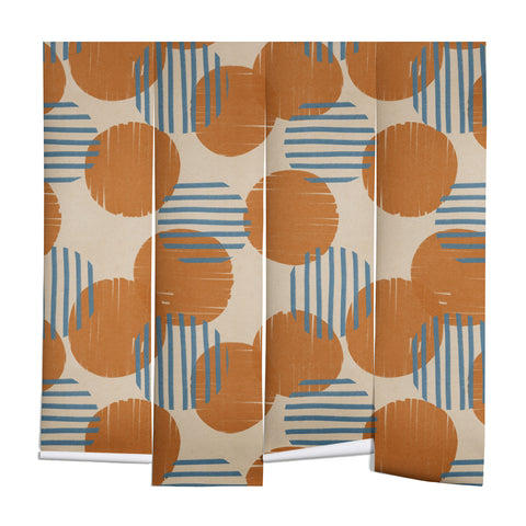 Alisa Galitsyna Abstract Pattern Orange Blue Wall Mural