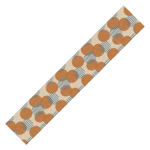 Alisa Galitsyna Abstract Pattern Orange Blue Table Runner