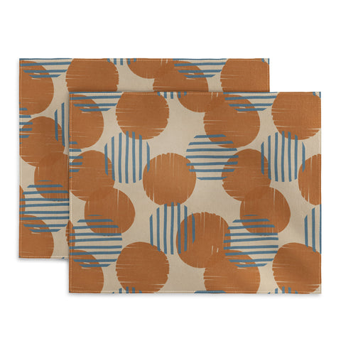 Alisa Galitsyna Abstract Pattern Orange Blue Placemat