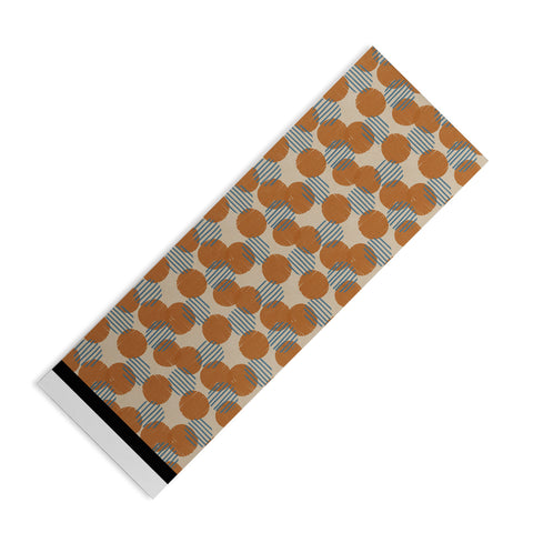 Alisa Galitsyna Abstract Pattern Orange Blue Yoga Mat