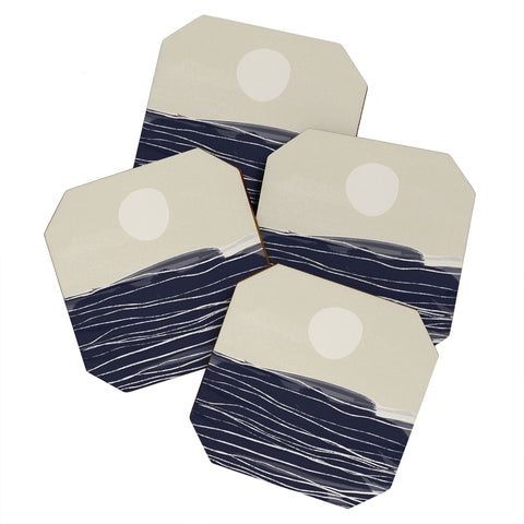 Alisa Galitsyna Abstract Seascape 2 Coaster Set