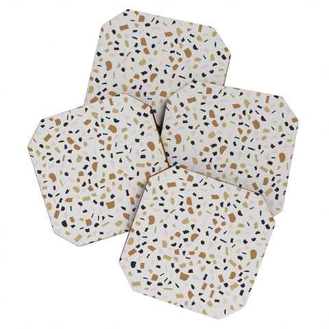 Alisa Galitsyna Beige Terrazzo Coaster Set