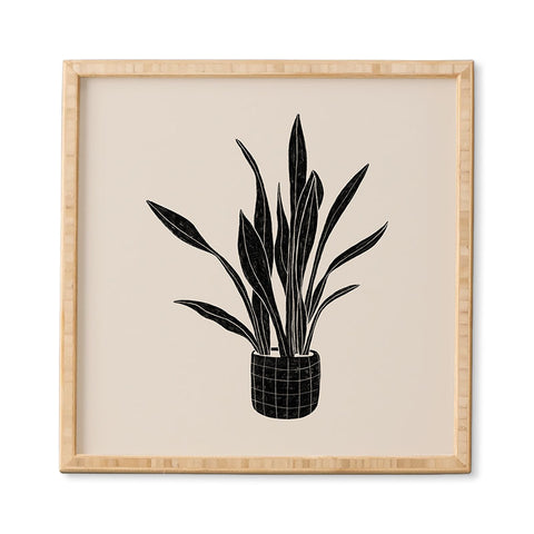 Alisa Galitsyna Black and White Snake Plant Framed Wall Art havenly