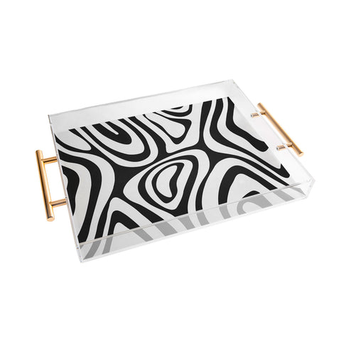 Alisa Galitsyna Black White Minimal Acrylic Tray