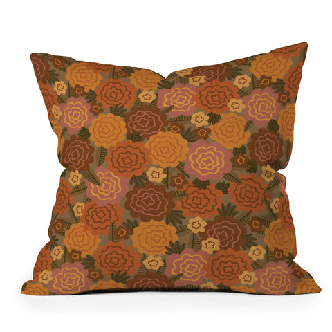 Alisa Galitsyna Blooming Flowers Pattern Outdoor Throw Pillow