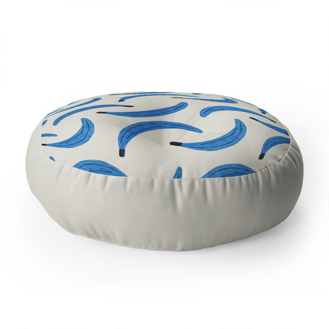 Alisa Galitsyna Blue Bananas Floor Pillow Round