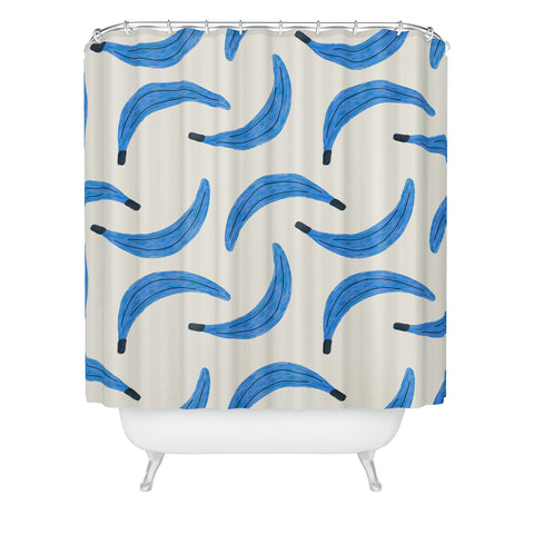 Alisa Galitsyna Blue Bananas Shower Curtain