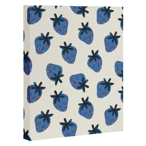 Alisa Galitsyna Blue Strawberries Art Canvas