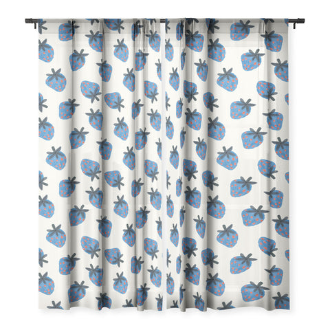 Alisa Galitsyna Blue Strawberries Sheer Non Repeat