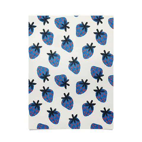 Alisa Galitsyna Blue Strawberries Poster