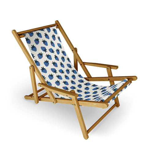 Alisa Galitsyna Blue Strawberries Sling Chair