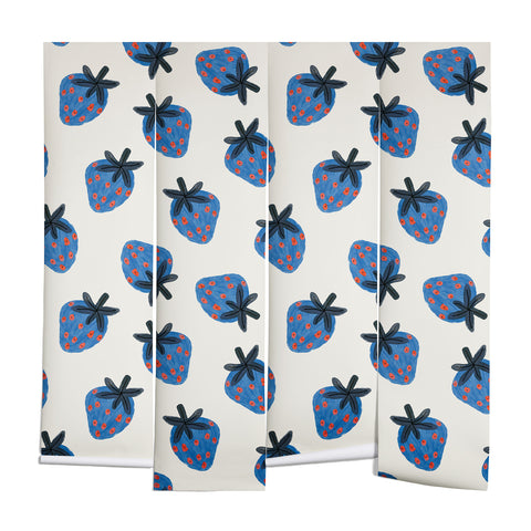 Alisa Galitsyna Blue Strawberries Wall Mural